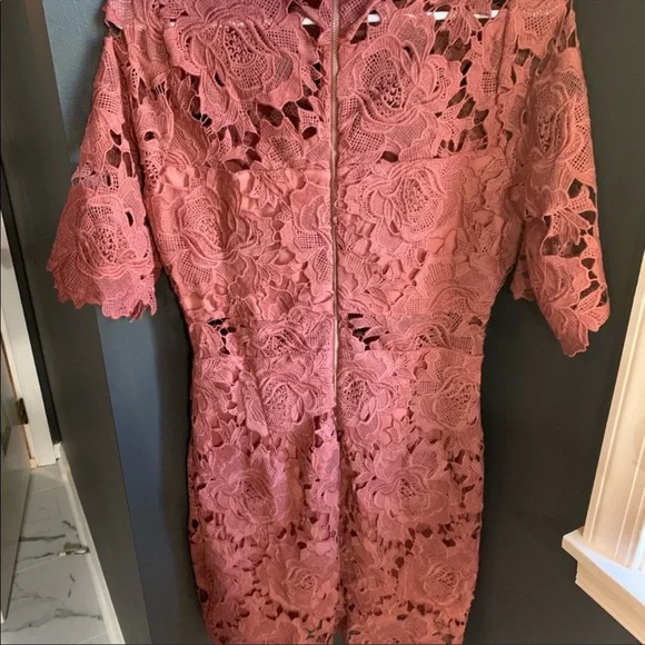 Vici collection mauve lace dress - Picture 4 of 4
